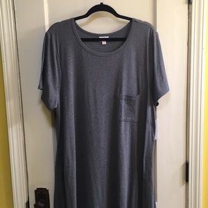 NWT 3X LuLaRoe Grey Heathered Carly (Dress)